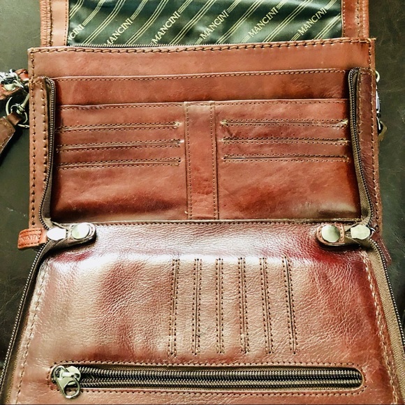 Brown Rene Mancini Leather Bag - Picture 8 of 9